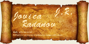 Jovica Radanov vizit kartica